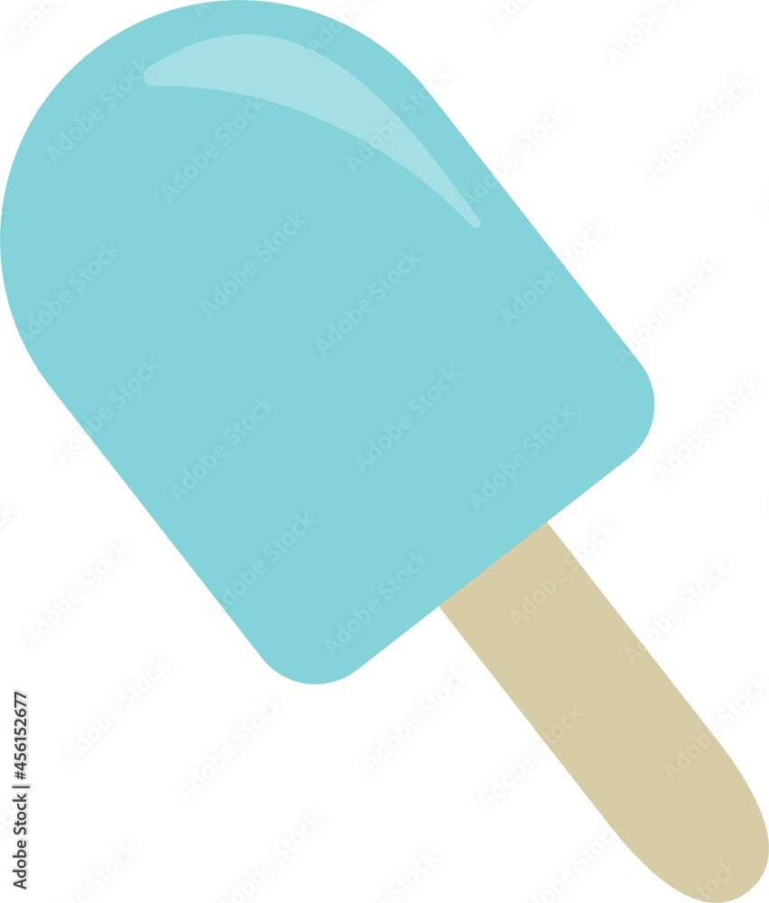 アイスキャンディ イラスト かわいい 青 水色 Stock Vector Adobe Stock