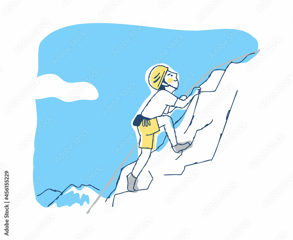 Fototapeta premium ロッククライミングをする男性