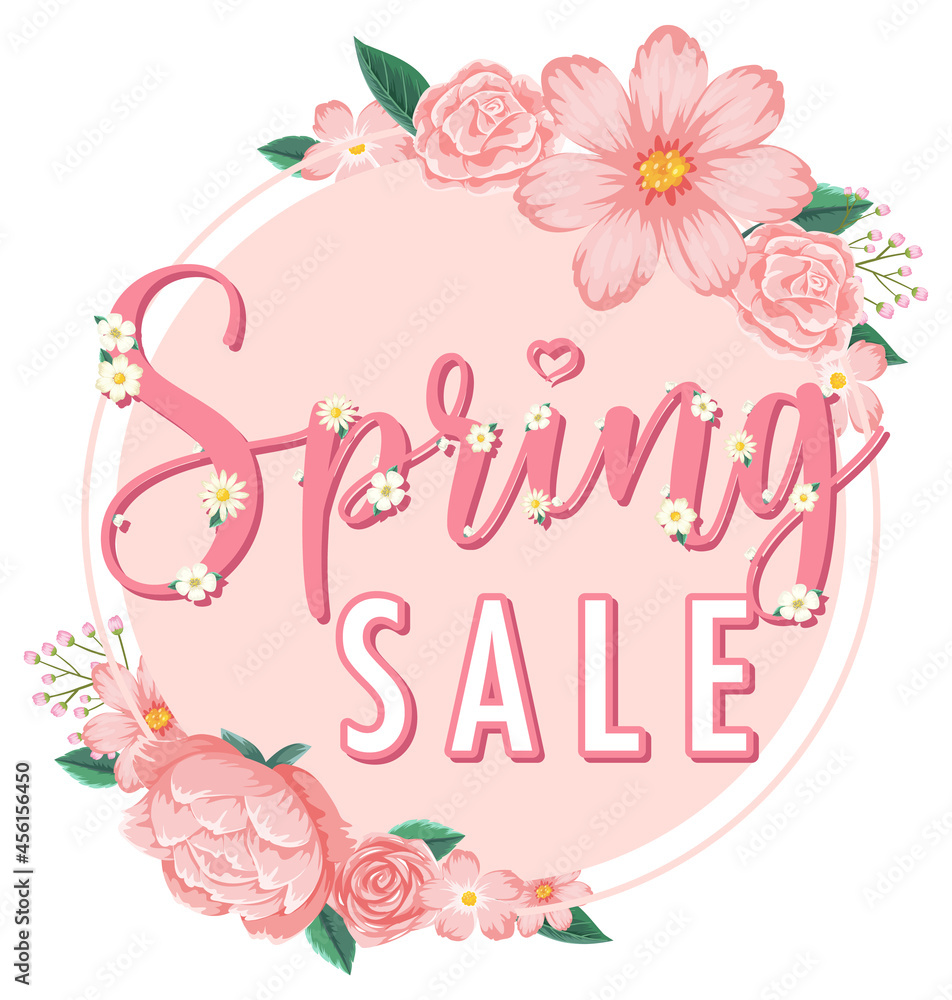 Spring sale banner template