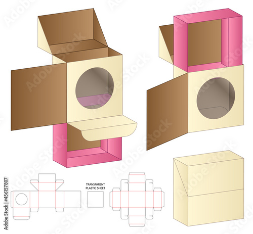 Box packaging die cut template design. 3d mock-up