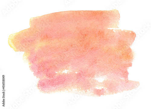 Abstract watercolor background. Hand drawn watercolor spot. Pink design artistic element for banner, template, print and logo