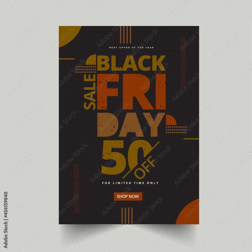 Black Friday Sale Poster Or Template Design With 50% Discount Offer For Advertising. Black Friday Sale Poster Or Template Design With 50% Discount Offer For Advertising.