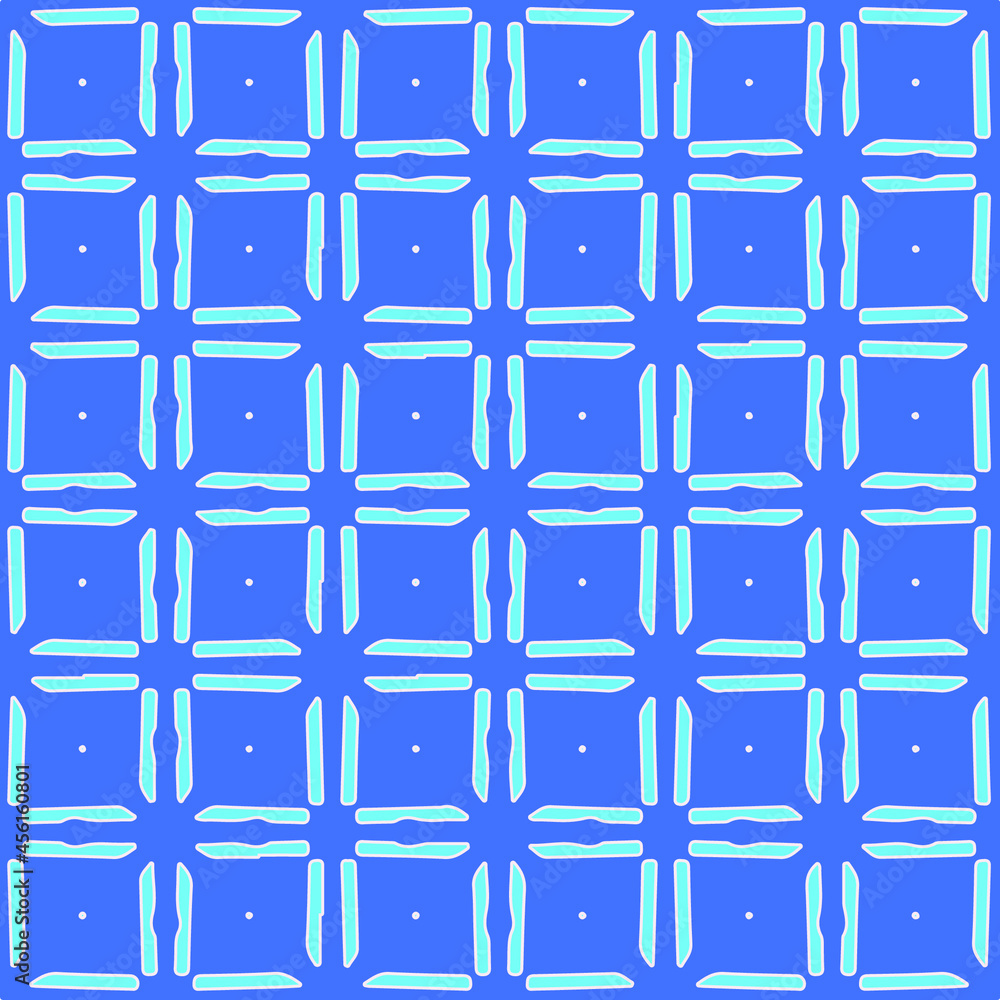 Naklejka premium Geometric vector pattern with azure and blue color. simple ornament for wallpapers and backgrounds.