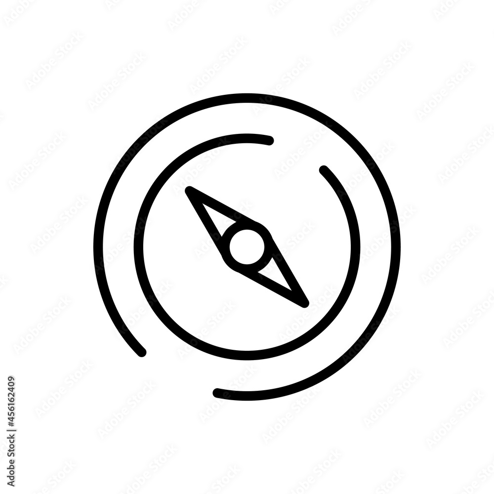 Compass Vector Icon. route illustration sign. road Symbol. Compass Vector Icon. route illustration sign. road Symbol.