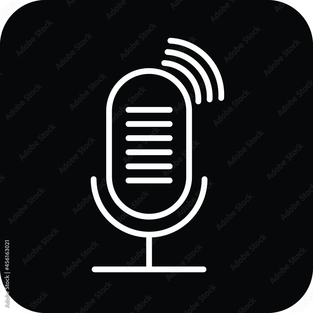 Radio Icon. Universal Interface Element, Podcast Sign. Broadcast Symbol - Vector. Radio Icon. Universal Interface Element, Podcast Sign. Broadcast Symbol - Vector.