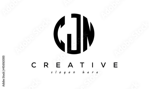 Letter CJN creative circle logo design vector photo