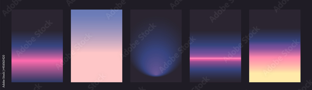 Neon light gradient. Futurism vector art set. Retrowave, synthwave, rave, vapor wave background. Retro, vintage 80s, 90s style. Black, purple, pink, blue, yellow colors. Print, wallpaper, web template Neon light gradient. Futurism vector art set. Retrowave, synthwave, rave, vapor wave background. Retro, vintage 80s, 90s style. Black, purple, pink, blue, yellow colors. Print, wallpaper, web template