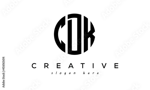 Letter CDK creative circle logo design vector photo