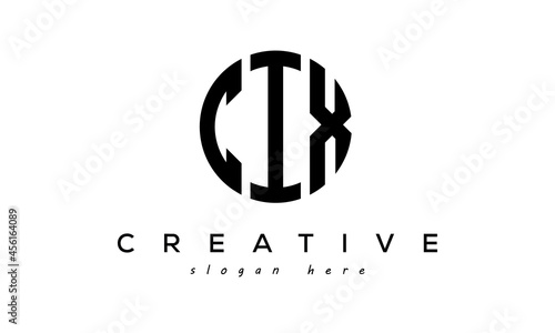 Letter CIX creative circle logo design vector photo