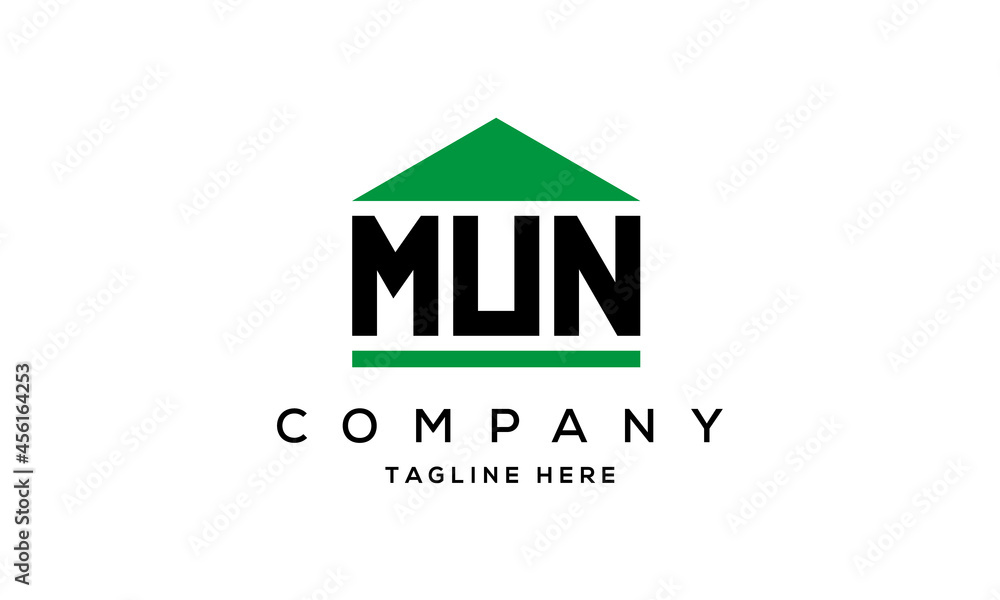 MUN creative three latter logo design MUN creative three latter logo design