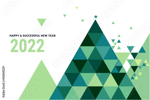 Happy New Year 2022 greeting card. Vector illustration concept for background, greeting card, party invitation card, website banner, social media banner, marketing material.