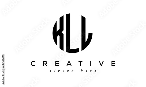 Letter KLL creative circle logo design vector	 photo