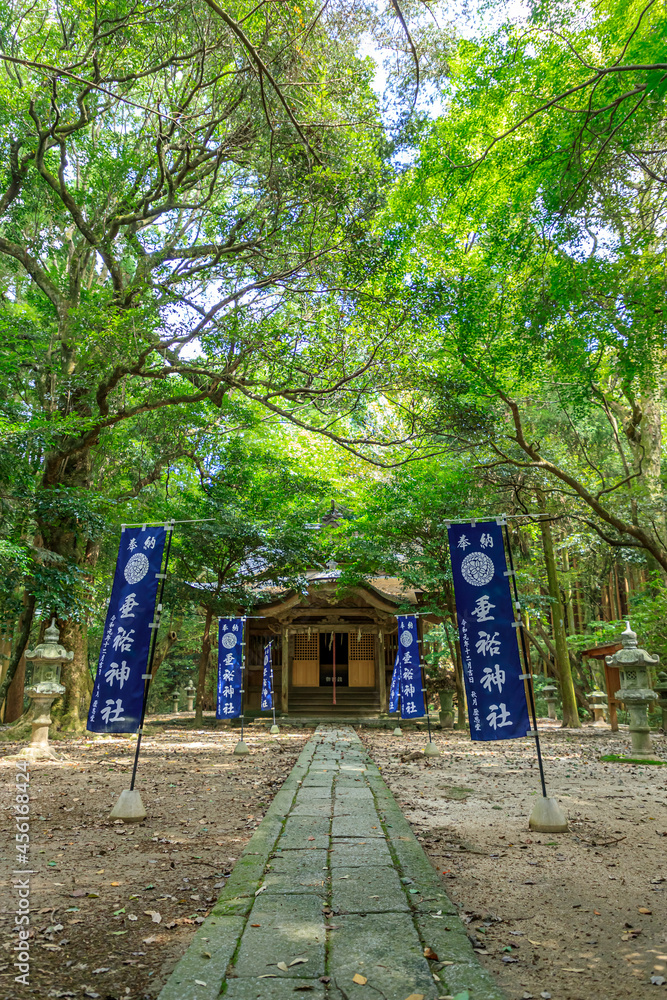 夏の垂裕神社 福岡県朝倉市 Suiyou shrine in summer Fukuoka-ken Asakura city 夏の垂裕神社 福岡県朝倉市 Suiyou shrine in summer Fukuoka-ken Asakura city