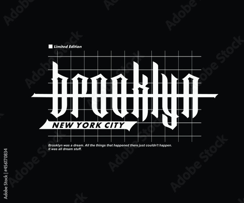 Aesthetic  Brooklyn Graphic Design for T shirt, Street Wear, Urban Style