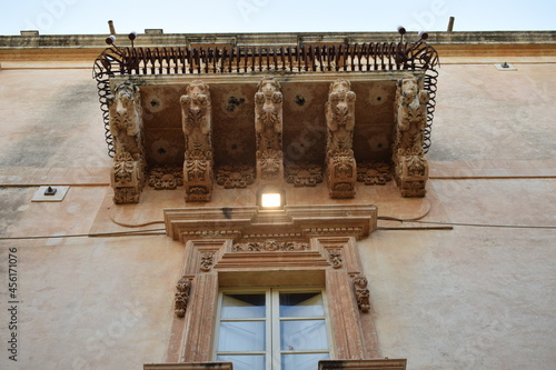 Balconi di Via Nicolaci a Noto photo