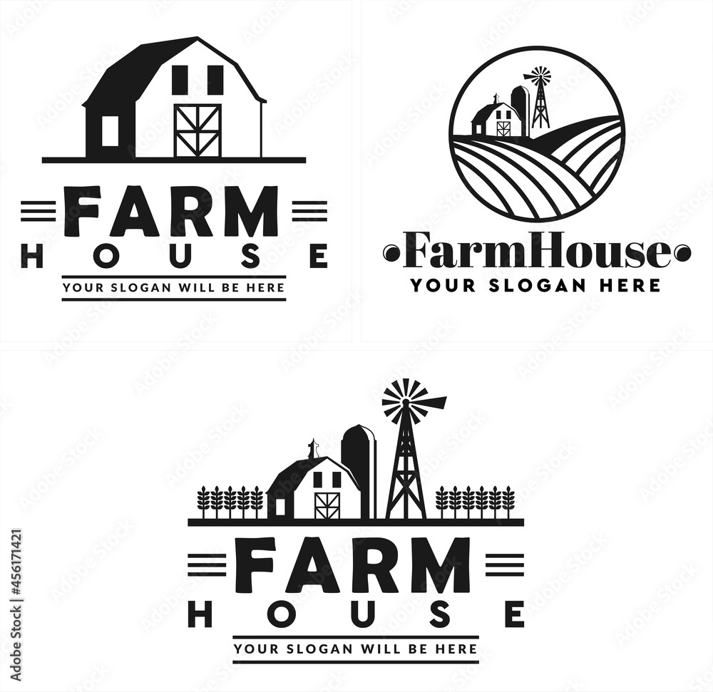 Vintage Farm Badge Logo Design