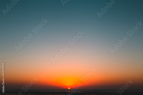 clean view of colorful sky at sunset
