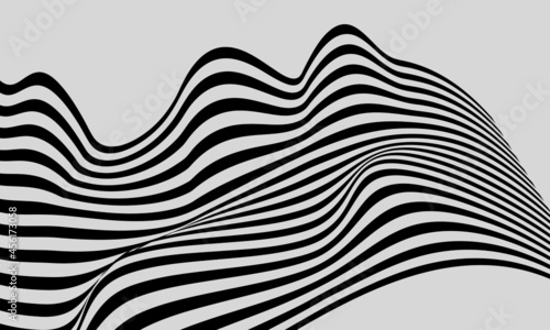 abstract creative optical illusion vector geometric worm concentric