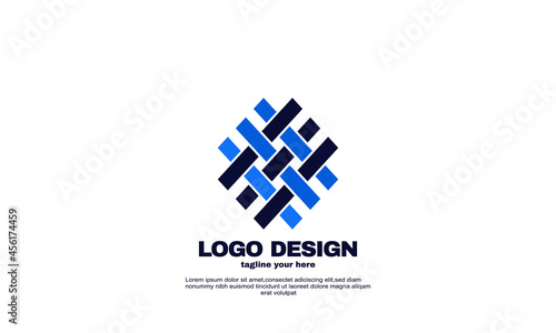 stock abstract  rectangle vector design elements your brand company business logo design template © iqballwew