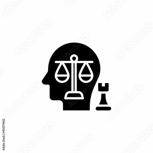 Strategic Decision and Balance icon in vector. Logotype