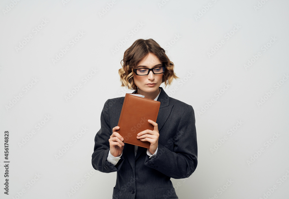 female manager notebook in hand Job Professional female manager notebook in hand Job Professional
