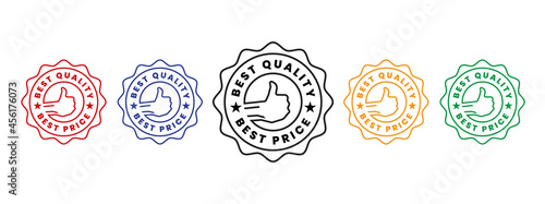 Best Seller and Best Price recommended logo badge or icon vector template