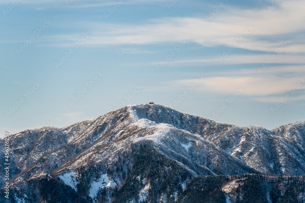 冬の塔ノ岳付近のクローズアップ写真
【close up of Mt. Tonodake in winter】