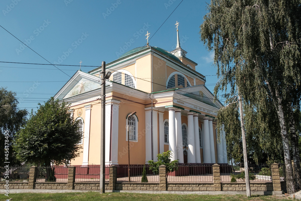 Orthodox St. Nicholas Church in Korets, Rivne region, Ukraine. August 2021