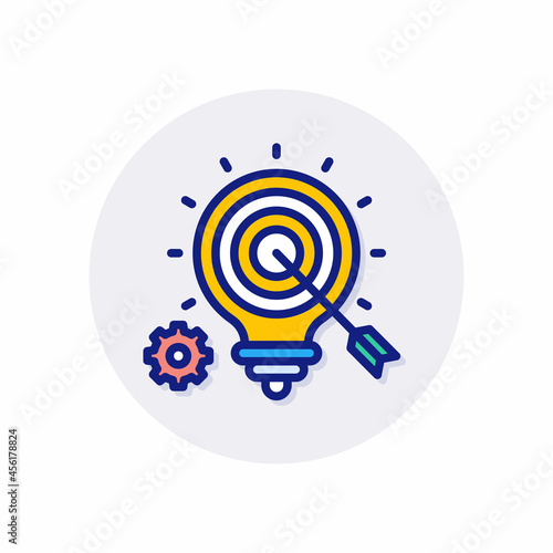Define The Goal icon in vector. Logotype