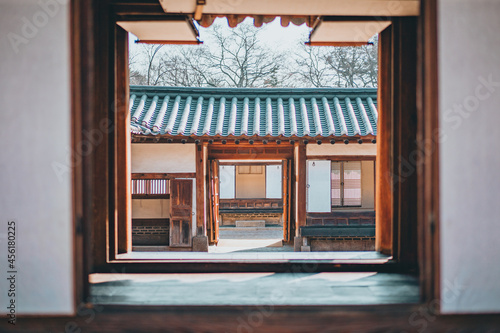 Cuadro en lienzo 한국의 한옥 창덕궁