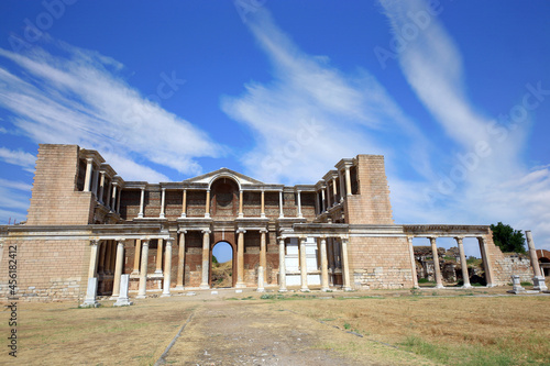 Ancient Gymnasium Sardis or Sardes, the Ancient City Capital at Lydia, Turkey.