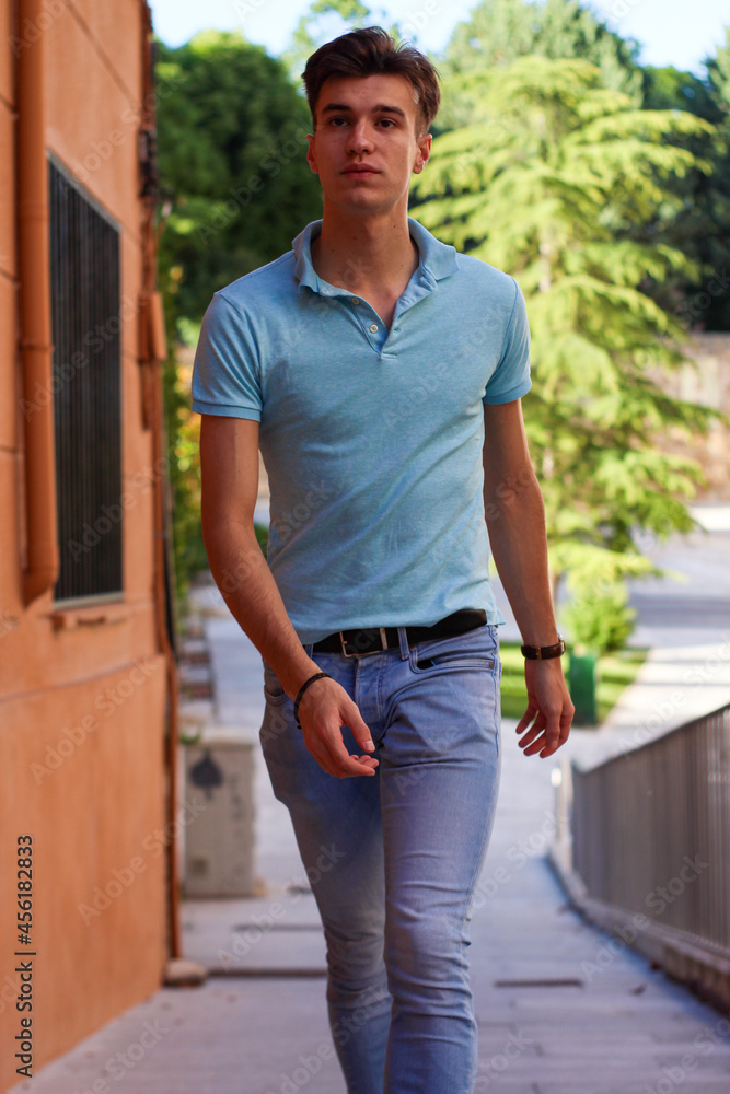 young man walking young man walking