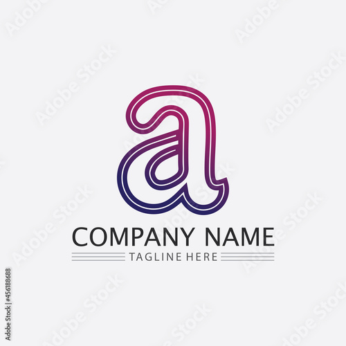 A Letter Logo and font vector Template
