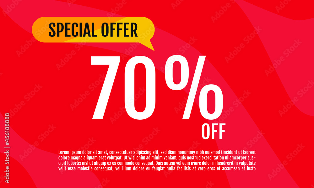 70 Percent Off, Discount Sign Banner or Poster. Special offer price signs 70 Percent Off, Discount Sign Banner or Poster. Special offer price signs