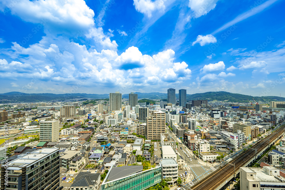 Obraz premium 高槻市役所からの展望 〜北側〜 【大阪都市風景】