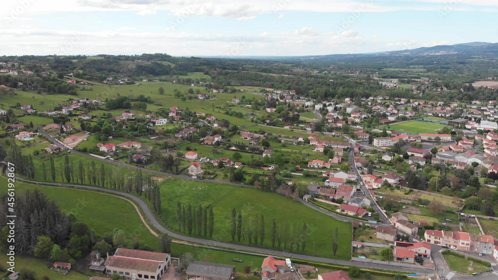 aerial view of the city