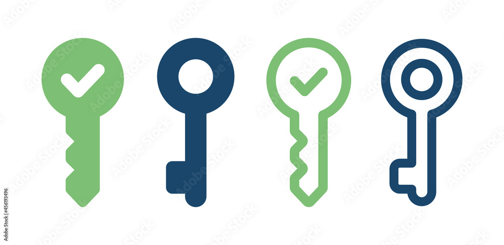 House key icon. Door key icons set. Vector illustration House key icon. Door key icons set. Vector illustration