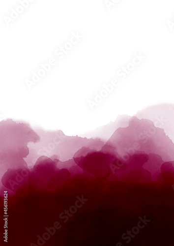 Dark burgundy, wine color watercolor background. Dark red luxury background.