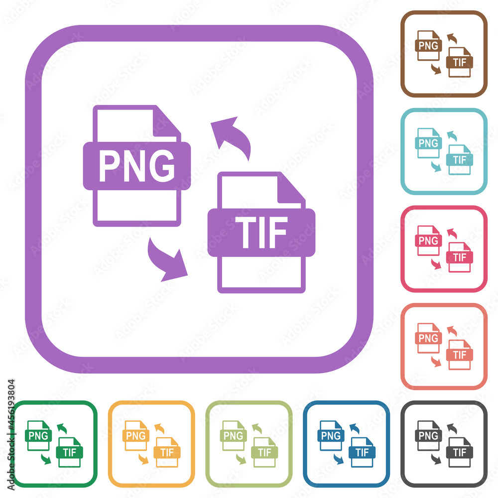 PNG TIF file conversion simple icons
