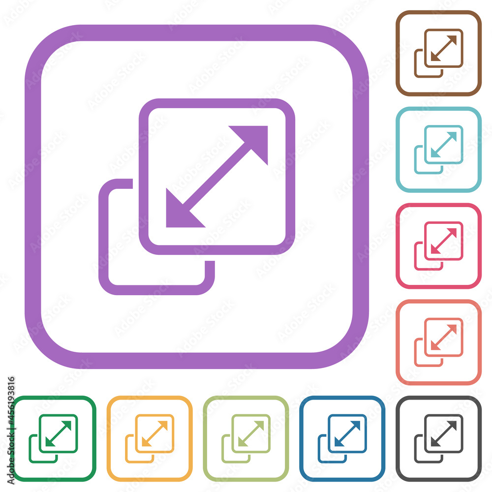 Resize element outline simple icons Resize element outline simple icons