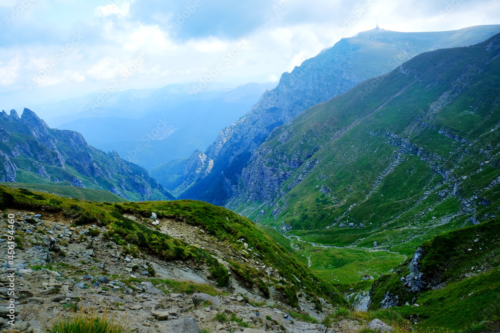Gorgeous landscape on the way to Omu Peak , Babele  - Omu Chalet Route, Bucegi Plateau , Carpathians Mountains, Prahova , Romania