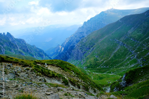 Gorgeous landscape on the way to Omu Peak , Babele - Omu Chalet Route, Bucegi Plateau , Carpathians Mountains, Prahova , Romania