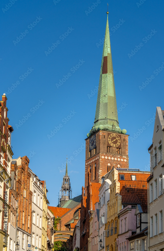 The old city center of the Hanseatic City of Lübeck (Hansestadt Lübeck), Northern Germany. Cradle and de facto capital of the Hanseatic League. A UNESCO World Heritage Site.