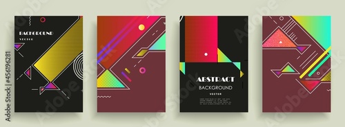 Modern abstract covers set, Modern colorful wave liquid flow poster. Cool gradient shapes composition, vector covers design.	
