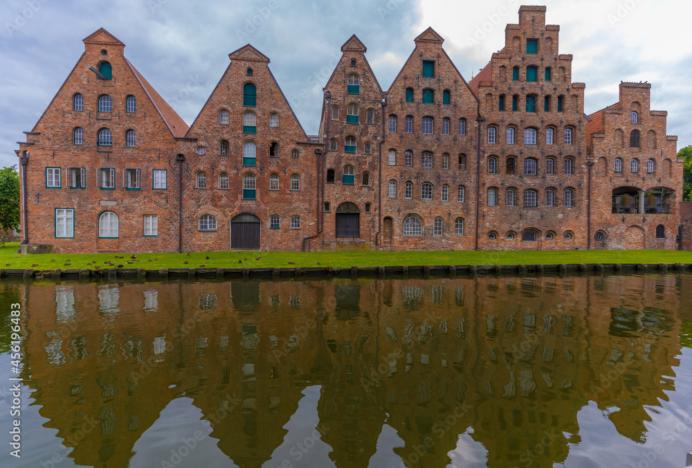 Medieval Salzspeicher (salt warehouses),, Hanseatic City of Lübeck (Hansestadt Lübeck), Northern Germany. Cradle and de facto capital of the Hanseatic League.