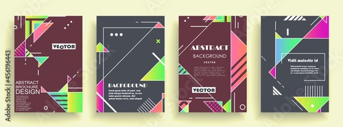 Modern abstract covers set, Modern colorful wave liquid flow poster. Cool gradient shapes composition, vector covers design.	