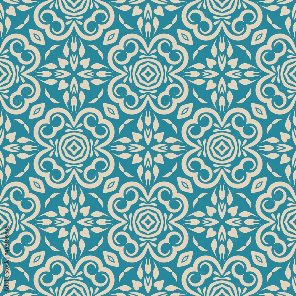 Two colors seamless abstract shape. Simple pattern ornament background