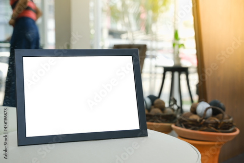 empty banner or blank signage in lobby