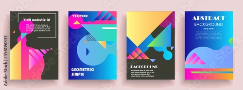 Modern abstract covers set, Modern colorful wave liquid flow poster. Cool gradient shapes composition, vector covers design.	