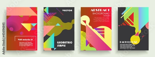 Modern abstract covers set, Modern colorful wave liquid flow poster. Cool gradient shapes composition, vector covers design.	